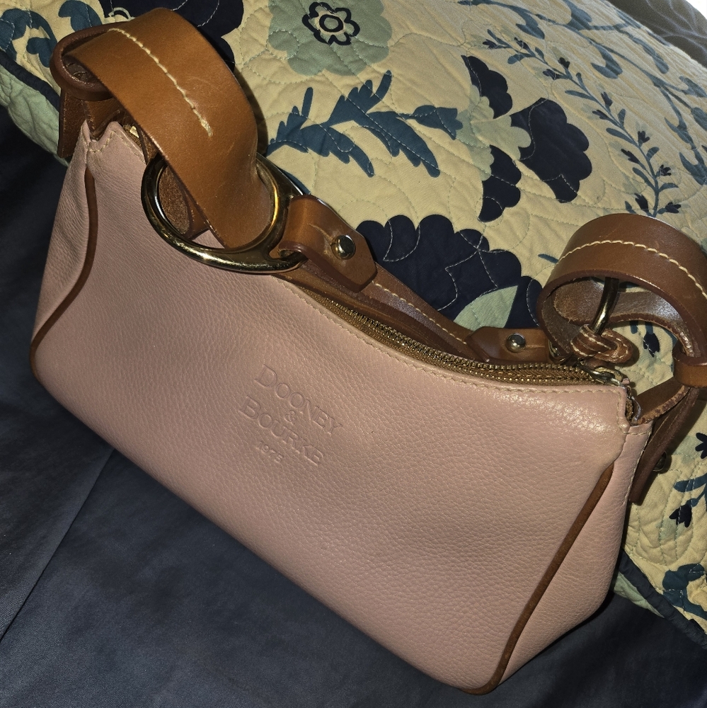 Dooney & Bourke Pink and Brown Shoulder Bag